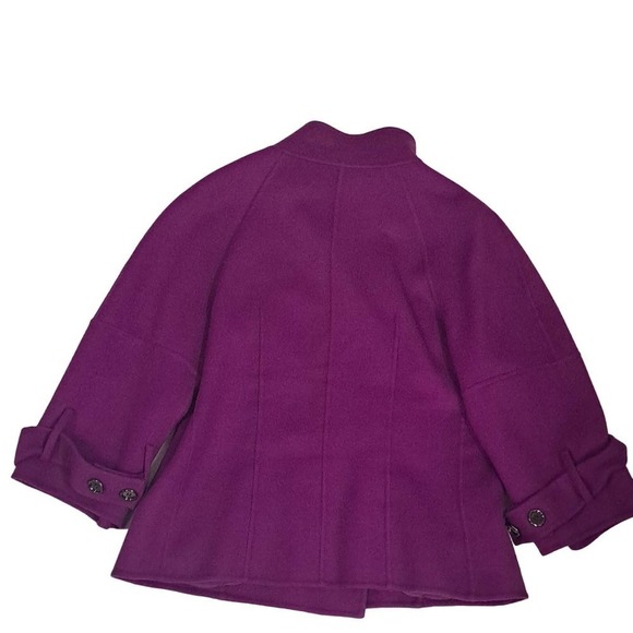 Per se Wool Angora Jacket Coat Violet L - Picture 2 of 3